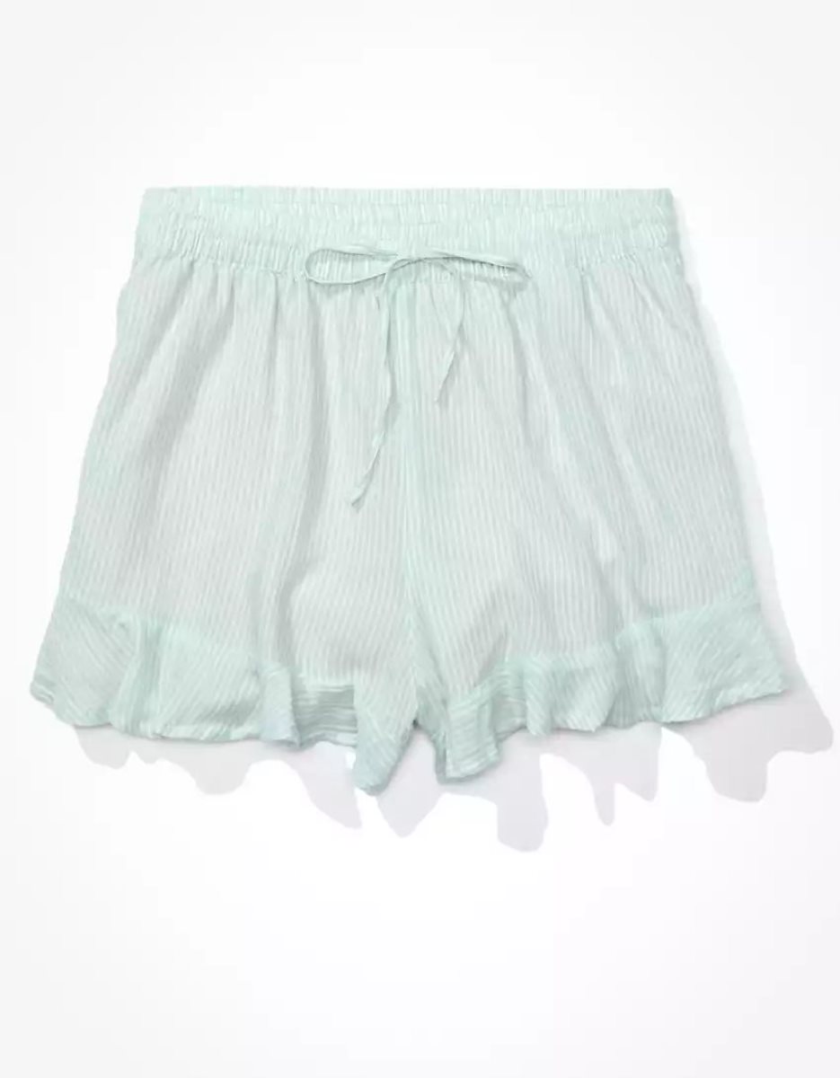 Shorts American Eagle AE Ruffle Vert Femme | GEG-81220087